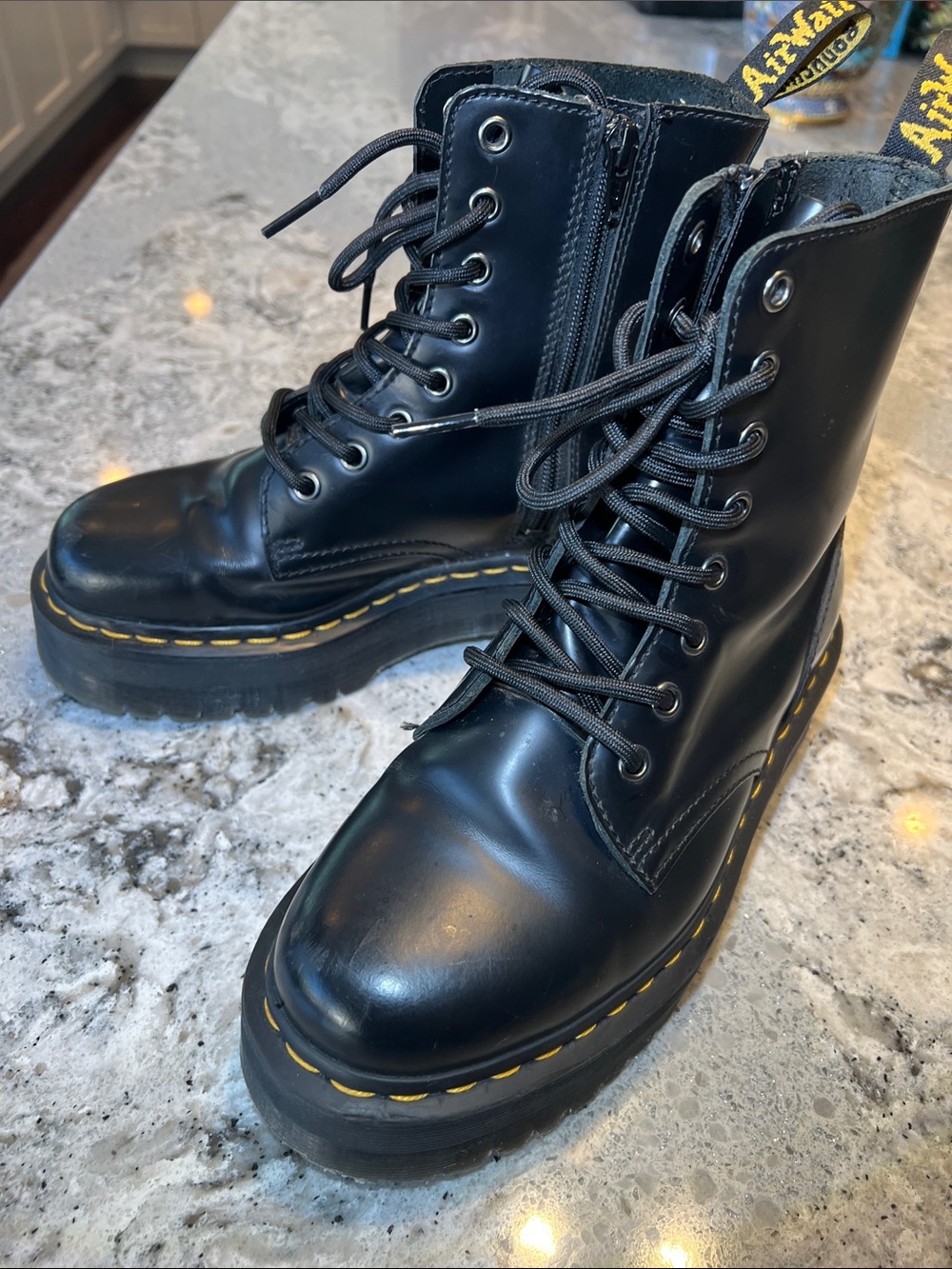 Dr. Martens Jadon Smooth Leather Platform Boots EU 38 Like New - Picture 12 of 12